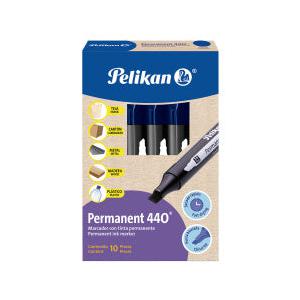 Pelikan Marcador Permanente 440, Azul, 10 Piezas
