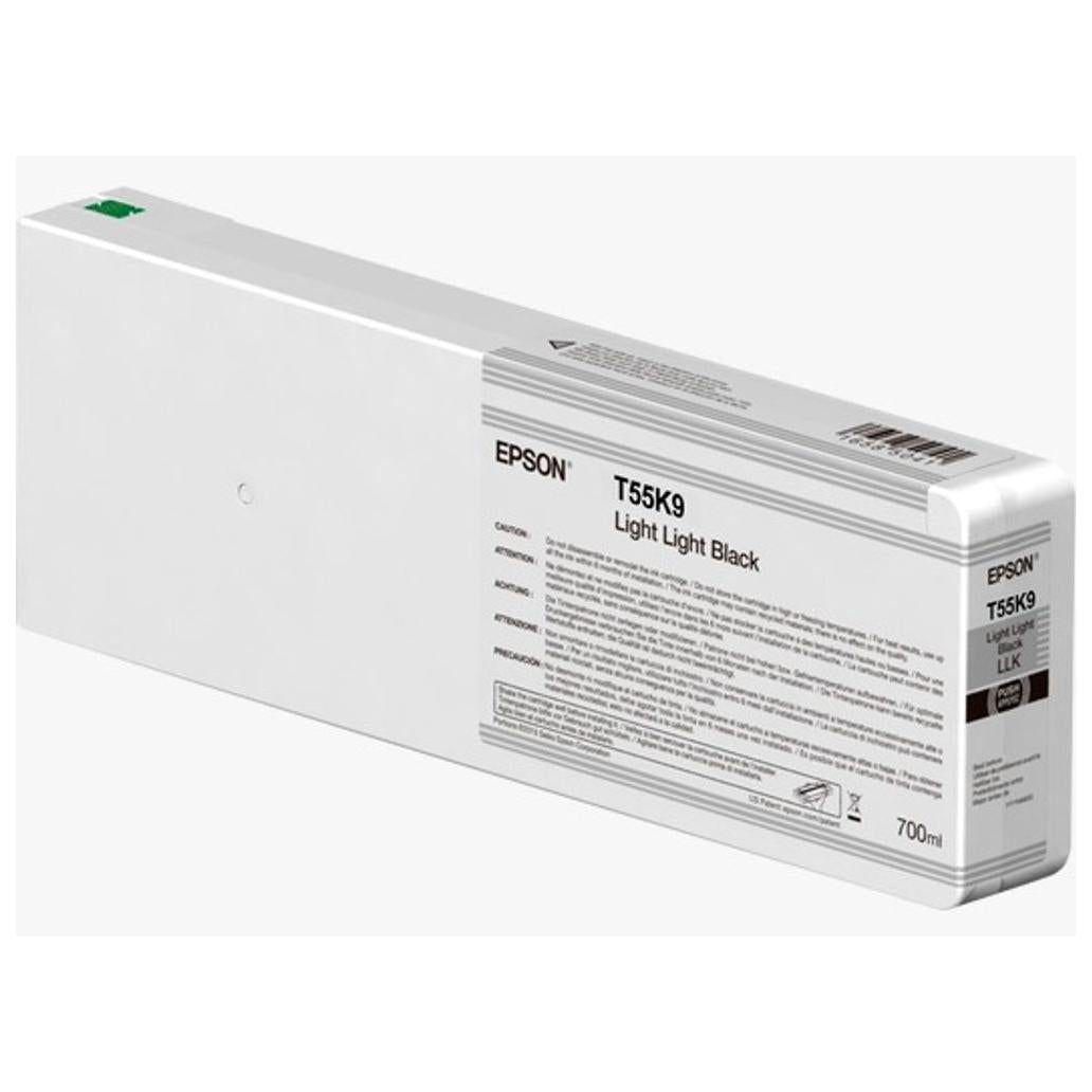 Cartucho de Tinta Epson UltraChrome HD T55K900 Color Negro Claro Contenido 700ml Compatible con SureColor SC-P7000 STD SureColor SC-P8000 STD