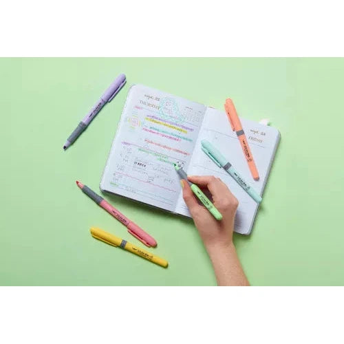 Marcatextos Resaltador Bic Marking Pastel Punta Cincel 5 Pzs