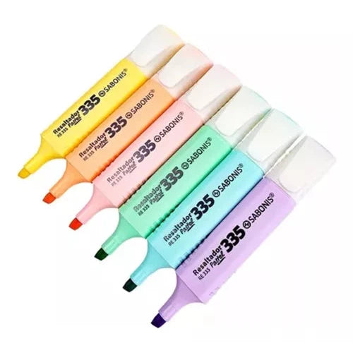 Marcatextos Resaltador Sabonis 335 Colores Pastel 6 Piezas
