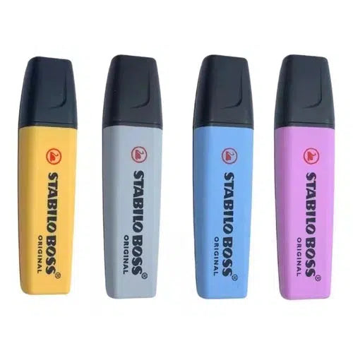 Marcatextos Resaltador Stabilo Boss Pastel Nuevos Tonos 4 Pz