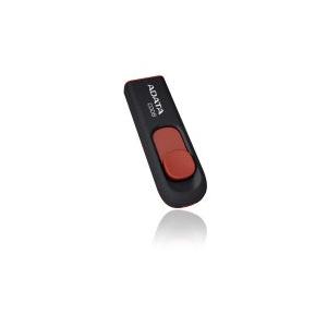 Memoria USB Adata C008, 16GB, USB 2.0, Negro/Rojo