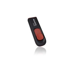 Memoria USB Adata C008, 32GB, USB 2.0, Negro/Rojo