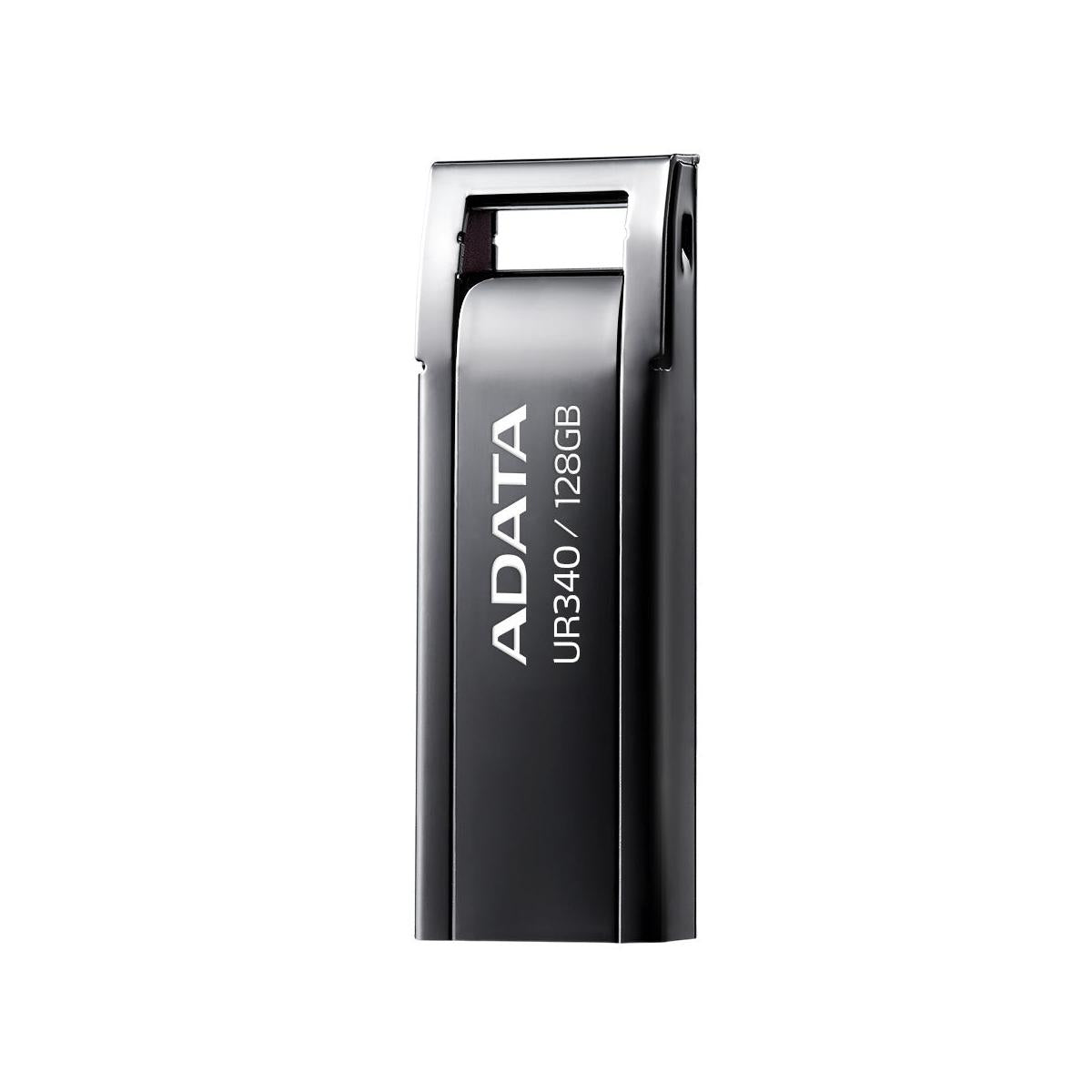 Memoria USB Adata UR340, 128GB, USB 3.2, Lectura 100 MB/s, Negro