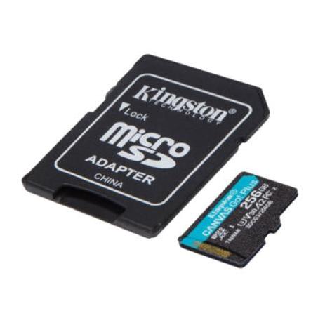 Memoria Flash Kingston Canvas Go! Plus, 256GB MicroSDXC UHS-I Clase 10, con Adaptador