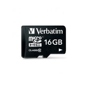 Memoria Flash Verbatim, 16GB microSDHC Clase 10, con Adaptador