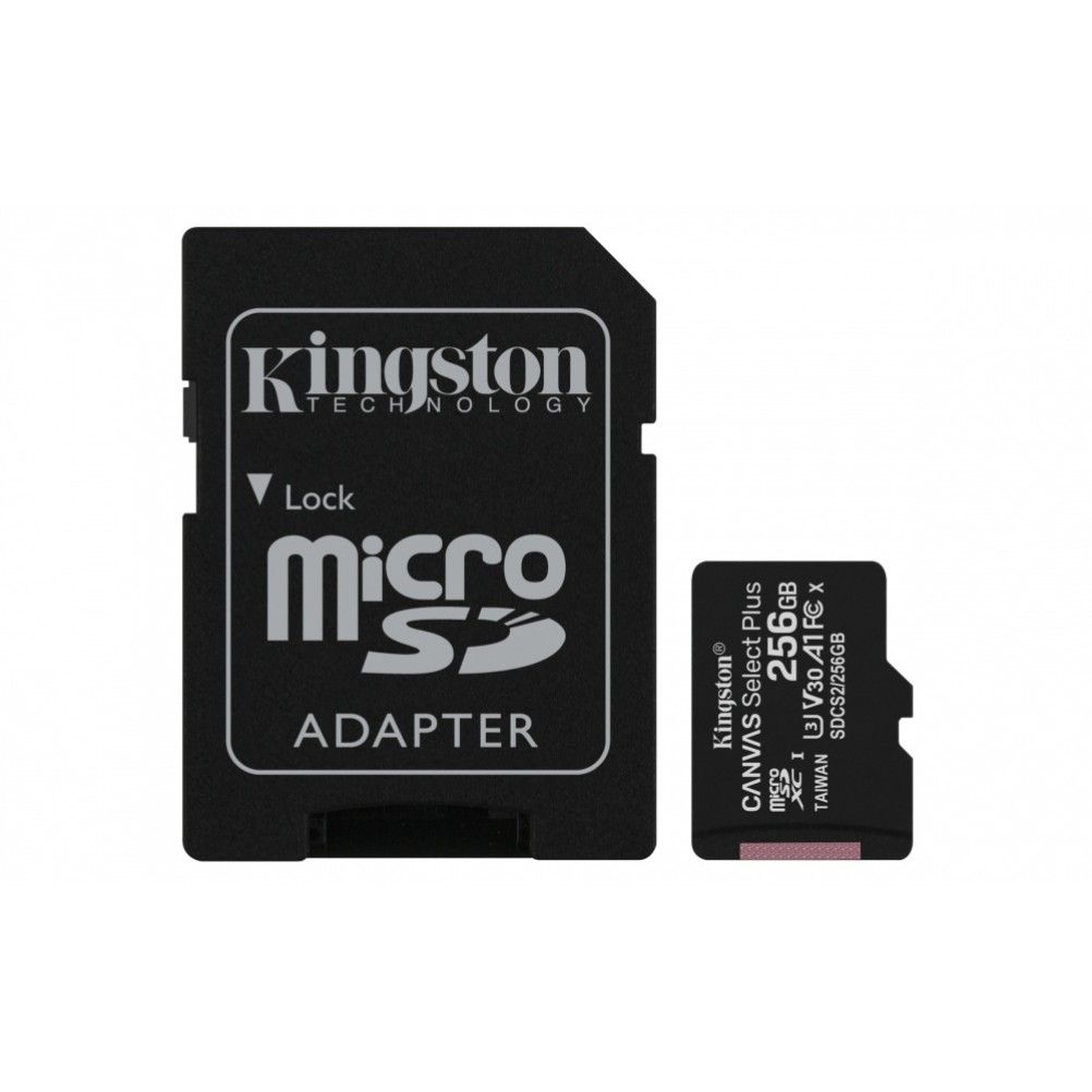 Memoria Micro Sd Kingston 256 Gb Canvas Select Plus 100 Mbs.