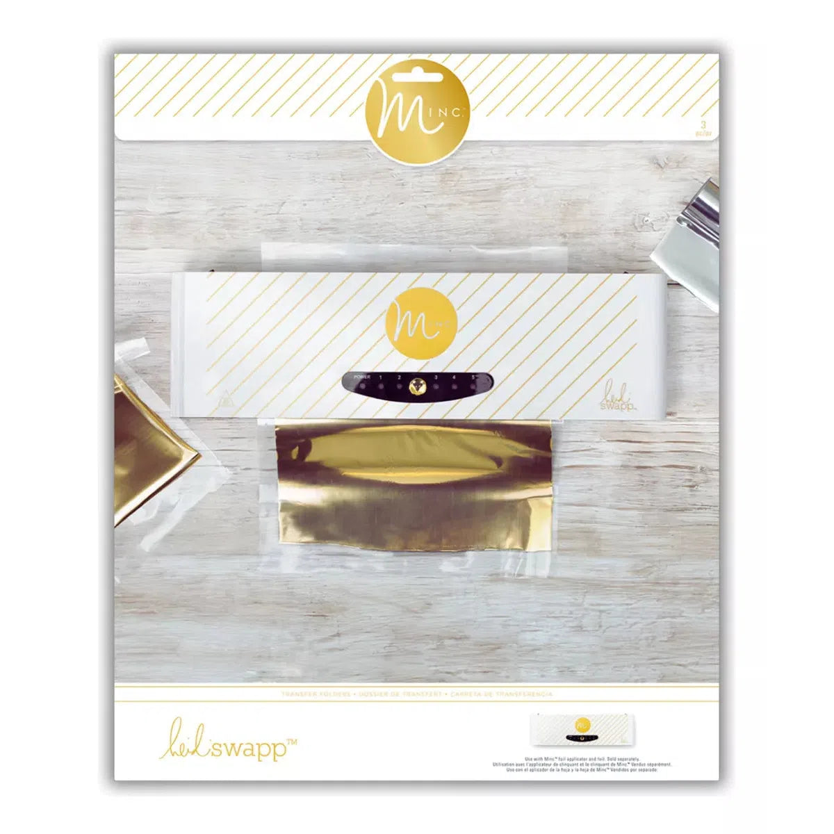 Set Carpetas Folder Transferencia Heidi Swapp Minc 3 Piezas