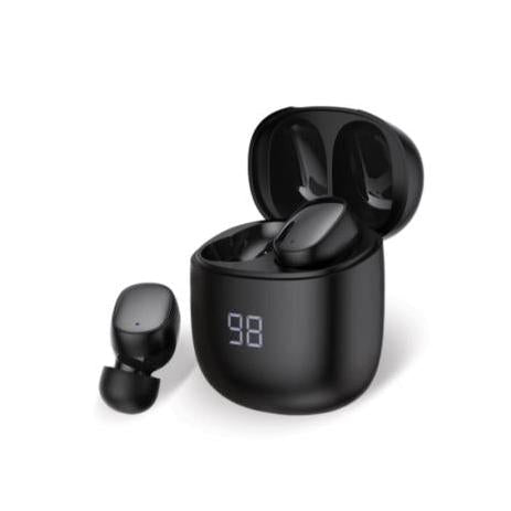 Audifonos Argomtech Inalámbricos Skeipods E66 Control Táctil Pantalla LED Resistente al Agua Color Negro