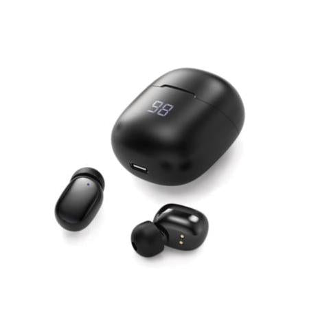 Audifonos Argomtech Inalámbricos Skeipods E66 Control Táctil Pantalla LED Resistente al Agua Color Negro