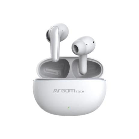 Audifonos Argomtech Inalámbricos Skeipods E20 Control Táctil Resistente al Agua Color Blanco