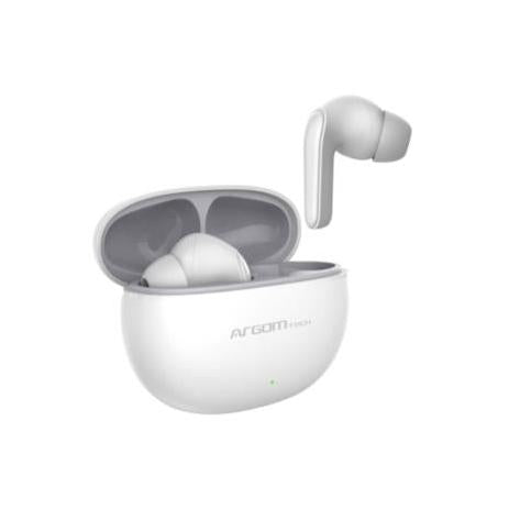 Audifonos Argomtech Inalámbricos Skeipods E20 Control Táctil Resistente al Agua Color Blanco