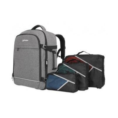 Manhattan Mochila de Poliéster 440370 para Laptop 17.3", Gris