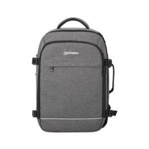 Manhattan Mochila de Poliéster 440370 para Laptop 17.3", Gris