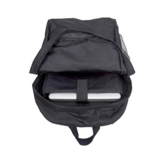 Manhattan Mochila Knappack de PVC/Poliester para Laptop 15.6'' Negro