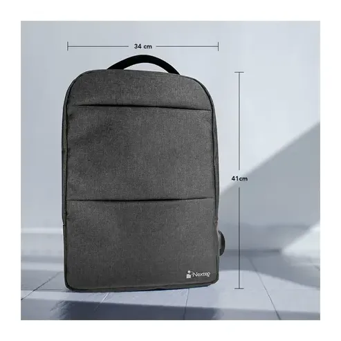 Mochila Nextep NE-670M para Laptop - Poliéster, 15.6" - Color Negro - Ideal para Estudiantes y Profesionales