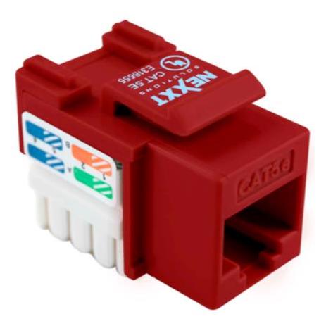 Módulo de Red Sin Blindaje Nexxt Solutions Keystone Jack Cat5e Tipo 110 Rojo