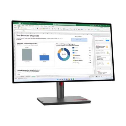 Monitor Lenovo ThinkVision P27q-30 LED 27", 2560x1440 Quad HD, 60Hz, HDMI/DisplayPort, Negro