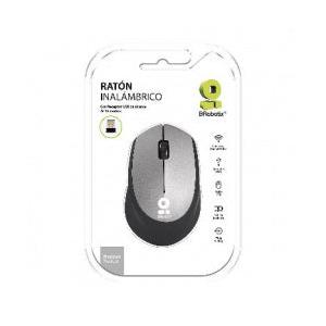 Mouse Ergonómico BRobotix Óptico 6000786, Inalámbrico, USB, 1000DPI, Negro/Gris