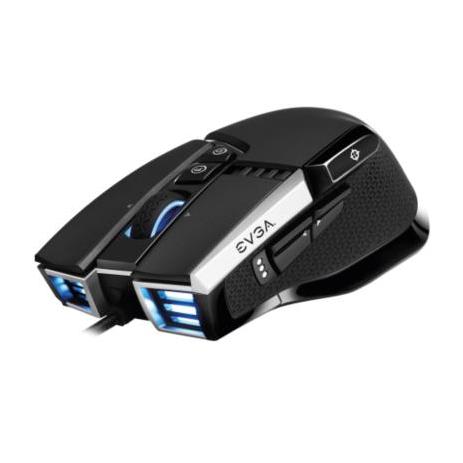 Mouse Gamer Ergonomico EVGA X17 Optico RGB 16000 DPI 10 Botones Alambrico Cable USB Negro 903-W1-17BK-KR