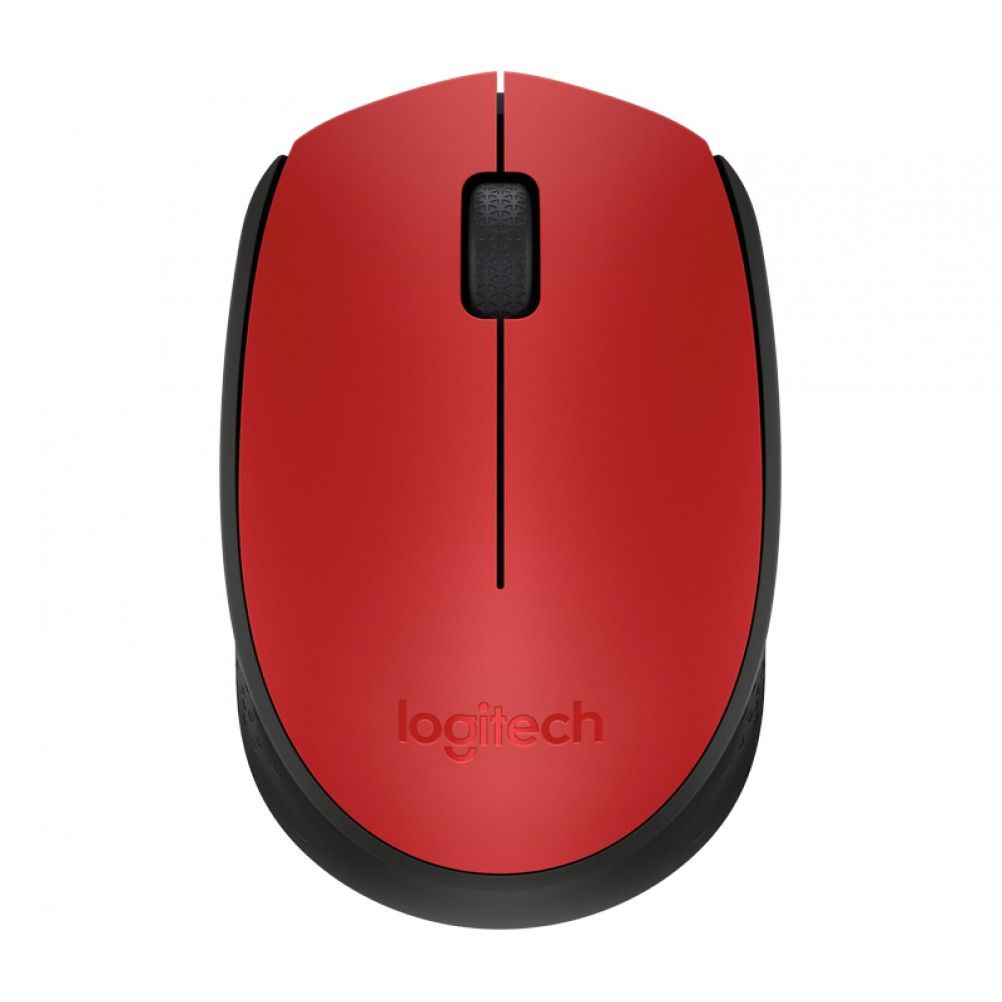 MOUSE LOGITECH ÓPTICO M170, INALÁMBRICO, USB, NEGRO/ROJO 910-004941