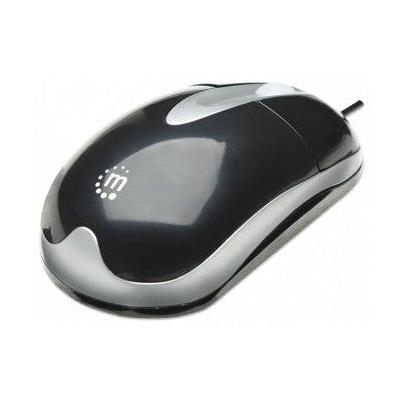 Mouse Manhattan Óptico MH3, Alámbrico, USB, 1000DPI, Negro