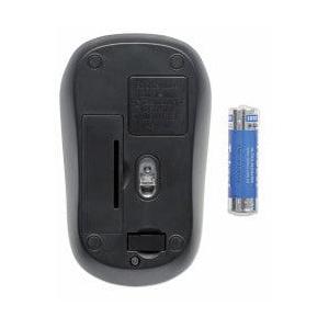Mouse Manhattan Óptico Success, Inalámbrico, USB, 1000 DPI, Negro/Azul