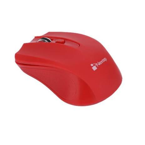 Mouse Nextep Óptico NE-411, Inalámbrico, RF, 1600DPI, Rojo