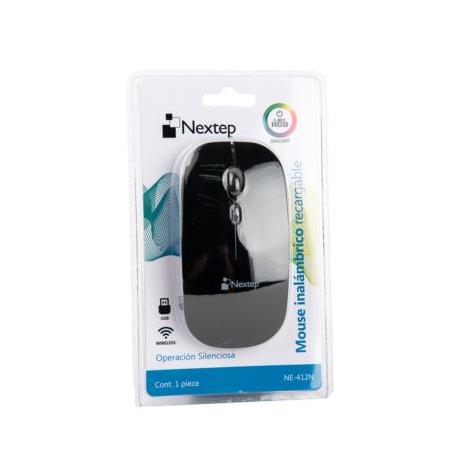 Mouse Nextep Óptico NE-412N, Inalámbrico, RF, 1600DPI, Negro