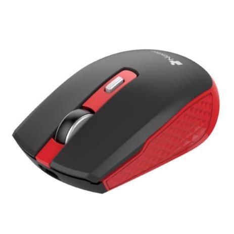 Mouse Nextep Óptico NE-413NR, Inalámbrico, RF, 1600DPI, Negro/Rojo