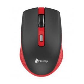 Mouse Nextep Óptico NE-413NR, Inalámbrico, RF, 1600DPI, Negro/Rojo