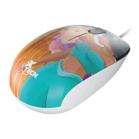 Mouse Xtech Óptico Disney Princesa, Alámbrico, 1200DPI, Princesas