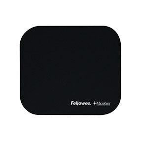 Mousepad Fellowes Microban, 20x23cm, Grosor 3mm, Negro