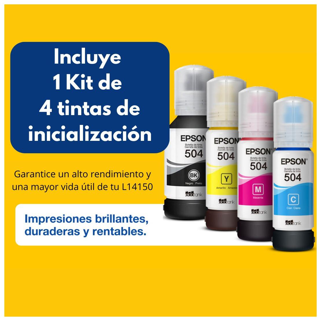 Impresora Multifuncional Epson EcoTank L14150 Color Inyección de Tinta, Print/Scan/Copy/Fax