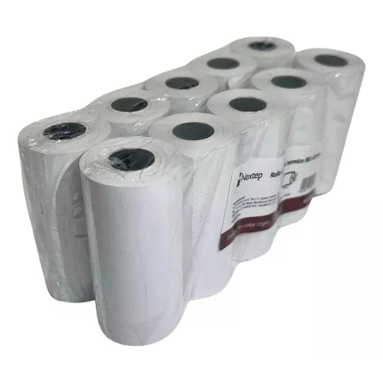 Rollos De Papel Térmico Nextep Terminal 80 X 40 Mm 10 Piezas