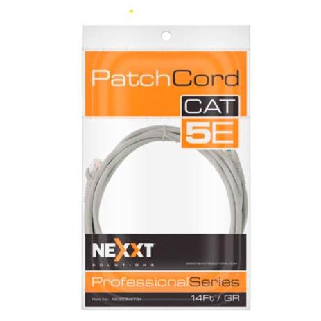 Cable Patch Cat5e UTP RJ-45 Macho - RJ-45 Macho, 4.2 Metros, Gris- Nexxt Solutions