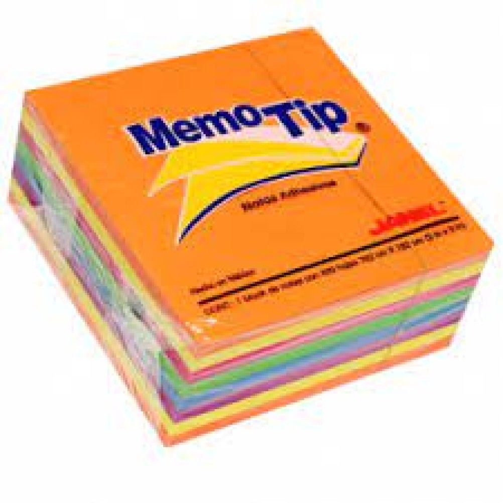 Notas Autoadhesivas Janel 6560102204 Naranja Neon Rectángulo 100 Hoja(s) Papel