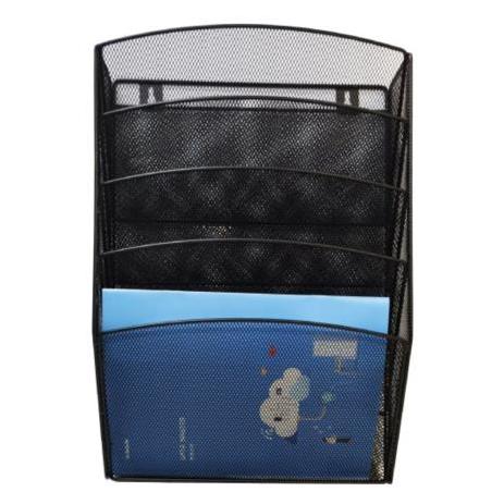 Nextep Organizador de Pared Malla Metálica NE-176P5, 5 Niveles, Negro