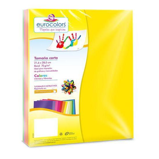 PAPEL CORTADO EUROCOLORS CARTA ARCOIRIS NEON C/100