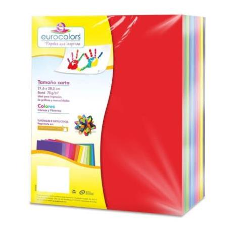 Papel Cortado Eurocolors Arcoiris Carta 1000H/Pqte 10 Colores