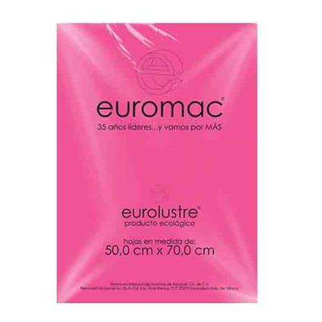 PAPEL LUSTRE EUROMAC ROSA MEXICANO 50X70 24HOJAS