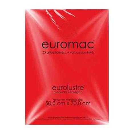 PAPEL LUSTRE EUROMAC ROJO 50X70 24HOJAS