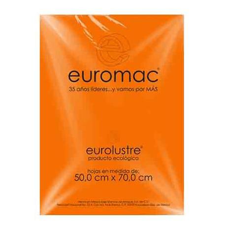 PAPEL LUSTRE EUROMAC NARANJA 50X70 25 HOJAS