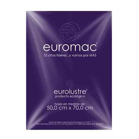 PAPEL LUSTRE EUROMAC MORADO 50X70 25 HOJAS