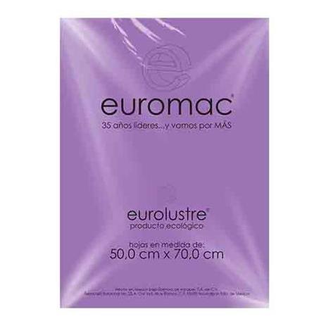 PAPEL LUSTRE EUROMAC LILA PASTEL 50X70 25HOJAS