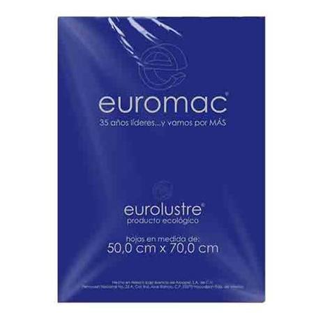 PAPEL LUSTRE EUROMAC AZUL REY 50X70 25 HOJAS