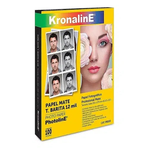 Papel Fotográfico Barita Mate Kronaline Carta Pb100 100 Hoja
