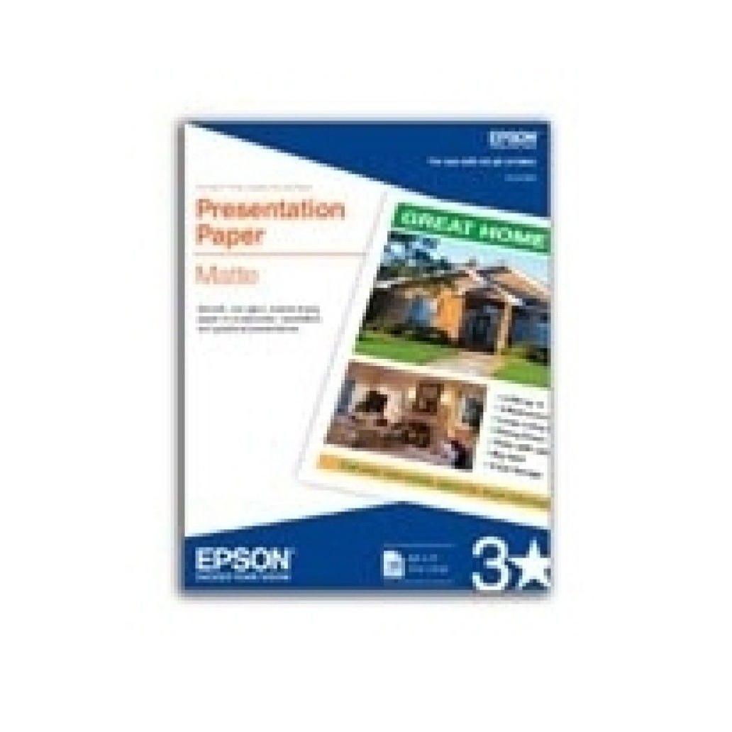 Papel fotografico Epson presentation paper matte 100 hojas blanco