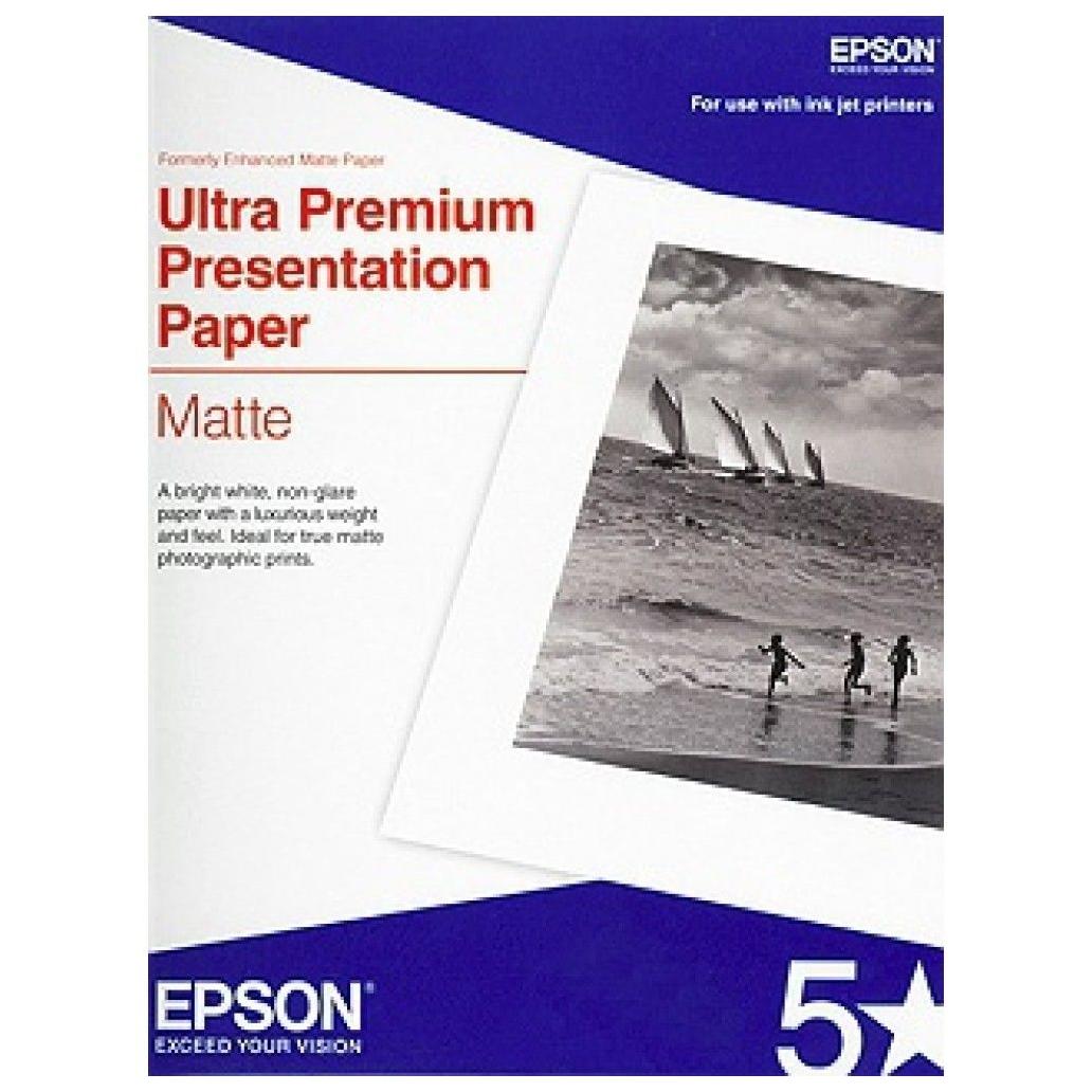 Papel fotografico Epson ultra premium presentation matte 100 hojas blanco