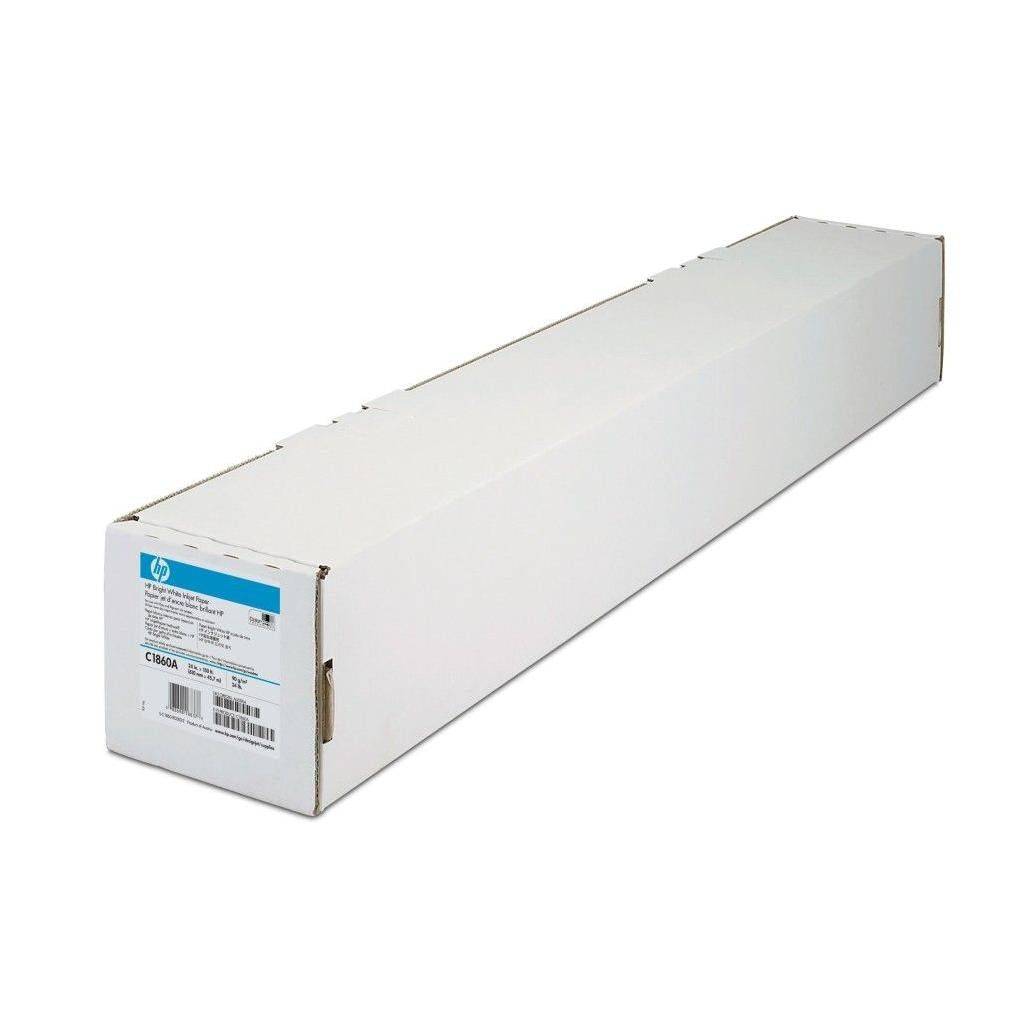Rollo de Papel Bond HP C1860A Inyección de Tinta Formato (24"x150) Opaco Blanco